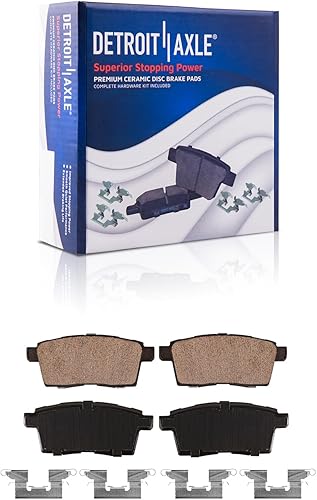 Miniatura 7 de Detroit Axle - Kit de frenos para Ford Edge Lincoln MKX 2007 2008 2009 2010 Rotores de freno de disco de cerámica Reemplazo: Rotor delantero de
