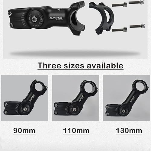 Miniatura 5 de CYSKY Vástago de bicicleta ajustable 31.8 3.543in4.331in5.118in 0-60 grados ajustable MTB Stem Bike Manillar Elevador para bicicleta de montaña,