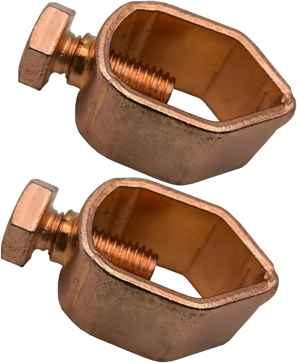 50PCS Pack Ground Rod Clamp, Great for 1/2”- 5/8’’ Grounding Rods, Rebar, or Pipe (ground clamp 50pcs pack)