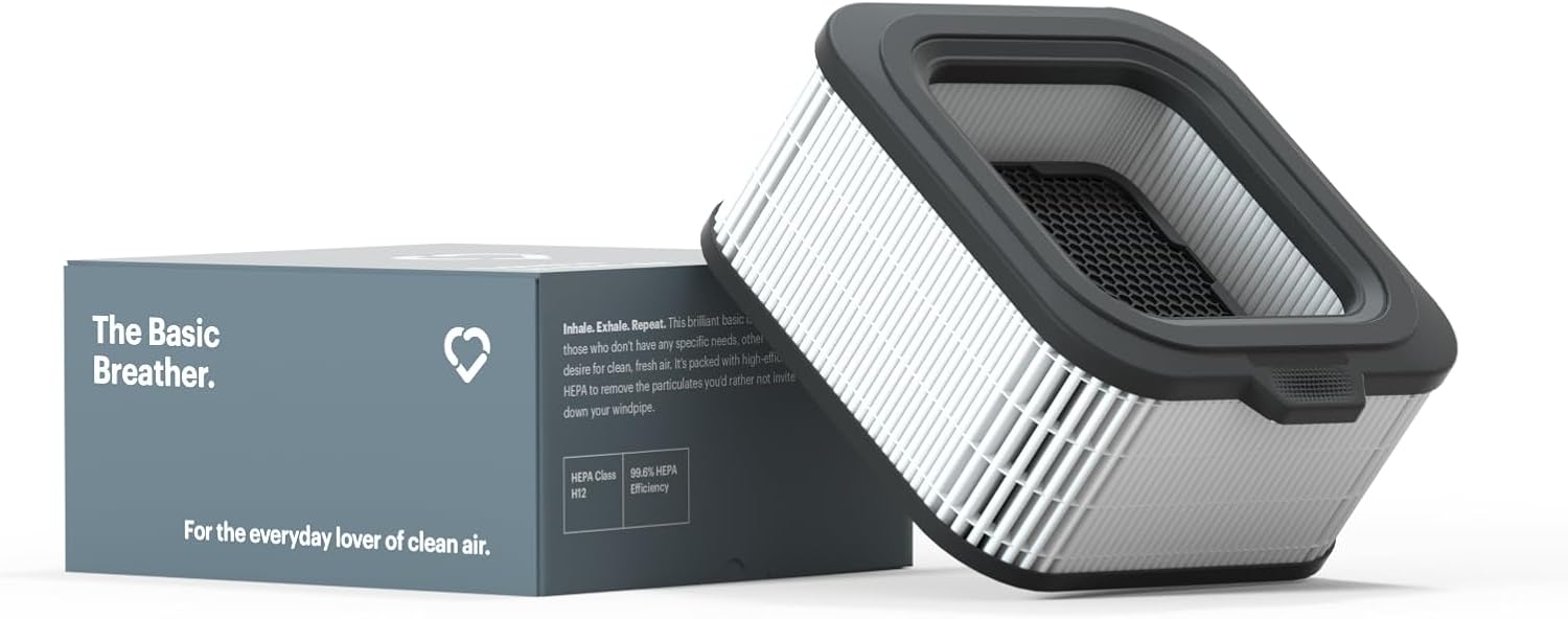 Mila Air Mini Authentic Basic Breather H12 HEPA Home Replacement Filter, Removes Dust, Particulates, Pollution, Ideal for Large Room or Bedroom