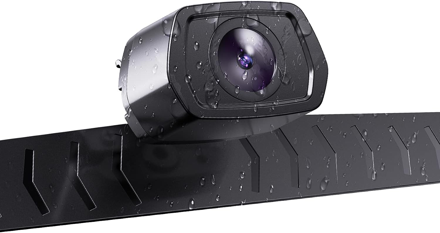 Wired Backup Camera 9 inch Monitor for Cars and Trucks, Xroose Rearview Parking Vehicle Camera High Definition Night Vision IP69K Waterproof License Plate Mounted Optimum 152˚ Wide View for Safety