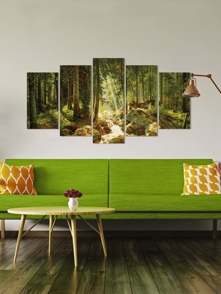 Schipper 609450832 Dipingere con i Numeri – La Nostra Foresta – Dipingere Immagini per Adulti, compresi pennelli e Colori acrilici, 5 Immagini, Master Class Polittico Professionale, Edition, 132 x 72