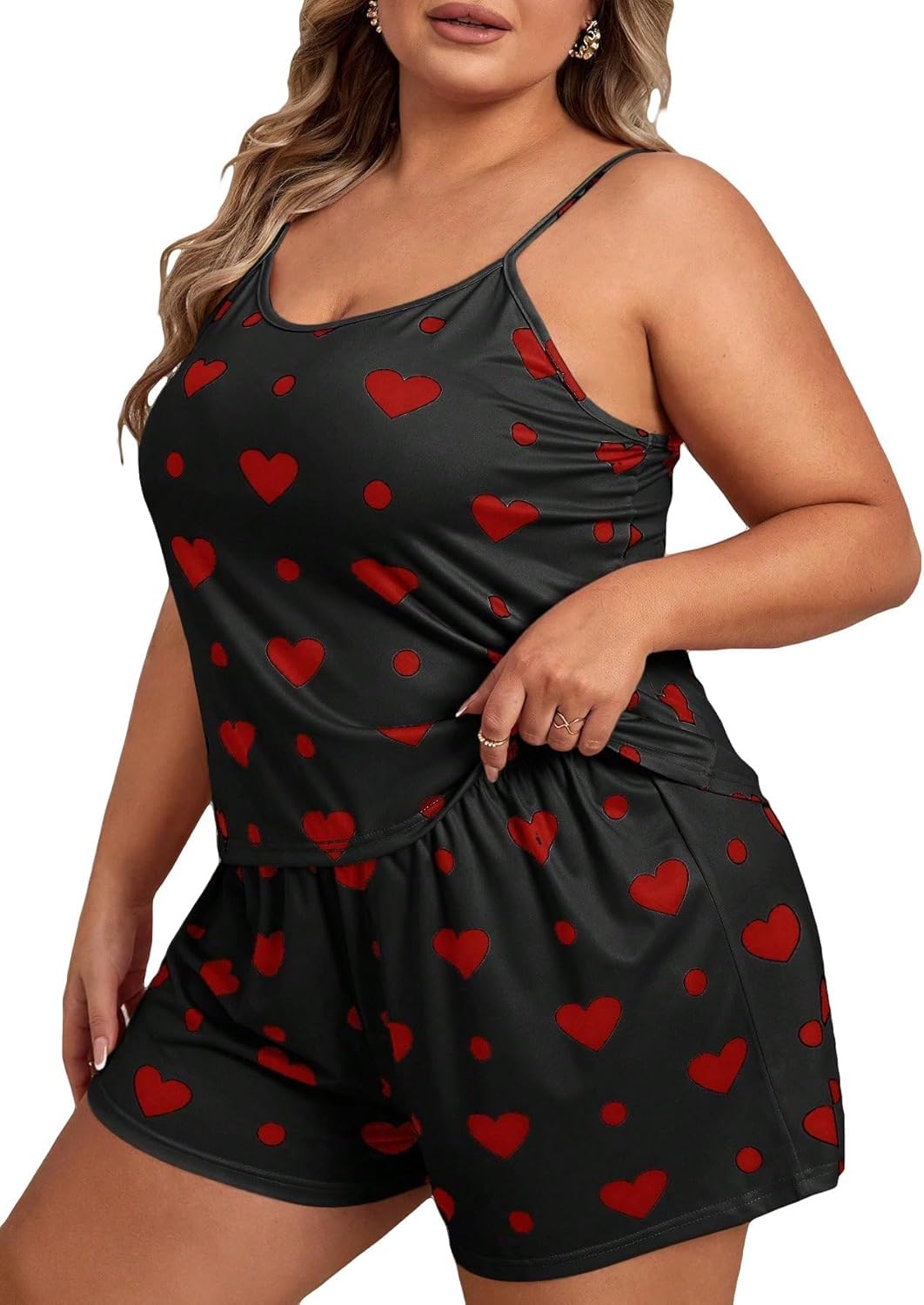 Trendy Women’s Satin Printed Night Suit Set – Cami Top & Shorts (5 Stylish Designs) | Sizes L, XL, XXL-picture-55