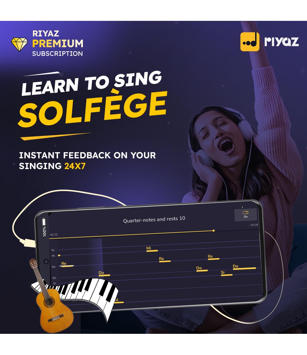 Riyaz App - Learn to Sing Solfege | 12 Months Premium Subscription | Suitable for Guitar / Vaccai / Choral / Western Vocal Learners | 35 Lakhs Learners | (Activation Link by Email in 2 Hours)-picture-11