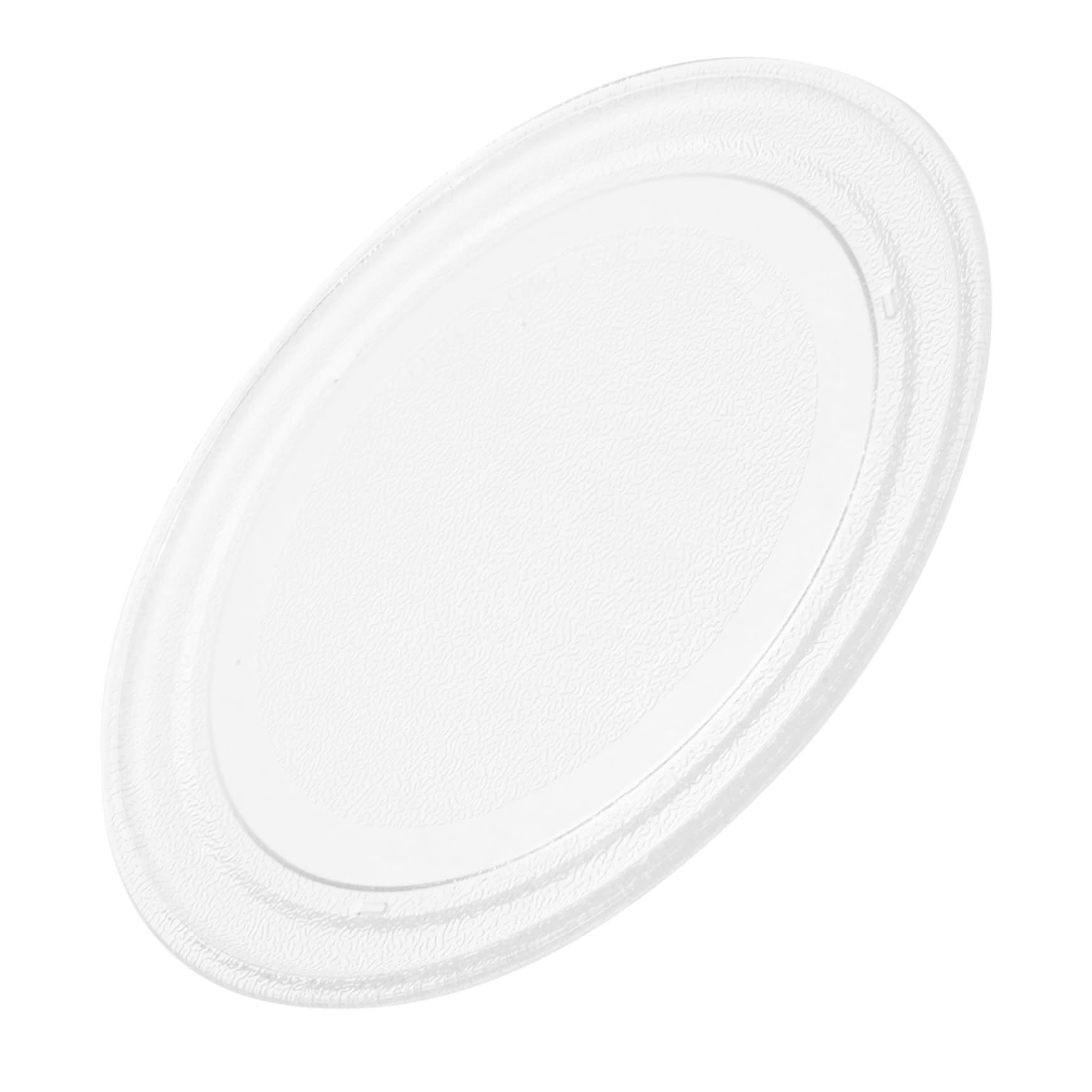 Plato Giratorio para Microondas de Vidrio Blanco, Resistente y Fácil de Limpiar, Diseño Delicado y Tamaño 25.5 Cm para Uso en Horno Microondas