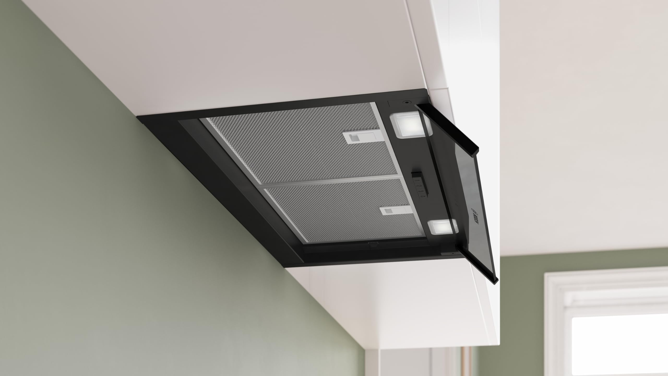 Serie 4 DBB65CC60 Integrierte Designhaube 60 cm Klarglas Mattschwarz