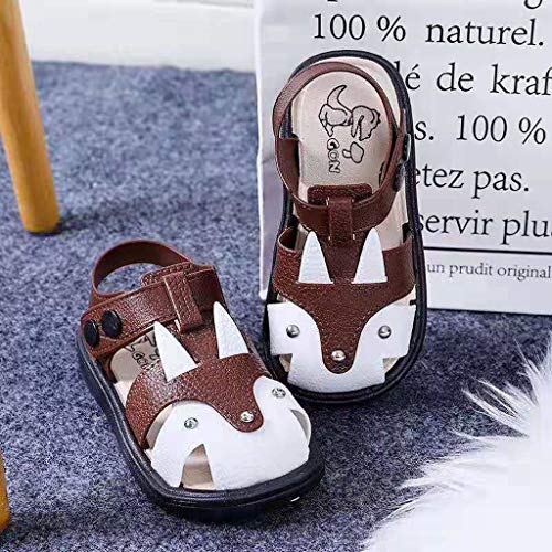 Toddler Sandals Boys Children Kids Shoes Boys Girls Closed Toe Summer Beach Sandals Shoes (Brown, 2.5-3 Years)2