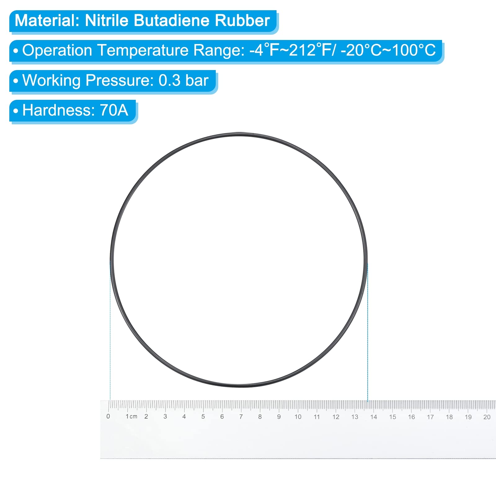 PATIKIL O Joint Torique Nitrile Caoutchouc 37mm OD 33mm ID 2mm Largeur