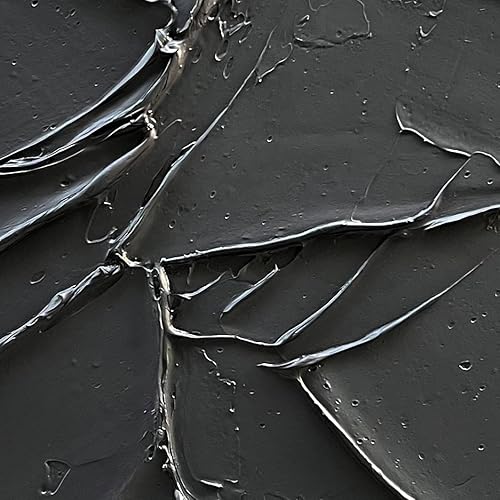 Miniatura 3 de NANKAI Arte pintado a mano en lienzo negro para la pared, 48 x 24 pulgadas, pintura al óleo moderna abstracta moderna contemporánea, arte de pared