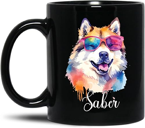 Miniatura 7 de German Shepherd Wearing Sunglasses Coffee Mug, Pet Dog Cup, Personalized German Shepherd Pottery Mug With Name, Customized Pet Memorial Cup Gift