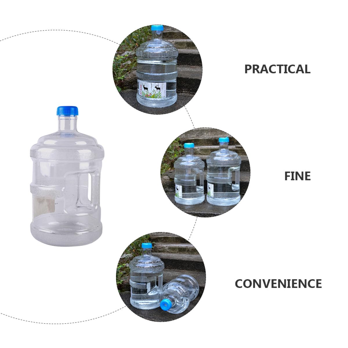 Tragbarer PC Wasserbehälter Campingfaltbarer Eimer Outdoor Wasserkanister Vielseitiger Auto Wasserbehälter Robust Praktisch für Haus Picknick Wandern Zufällige Zufällige Farbe
