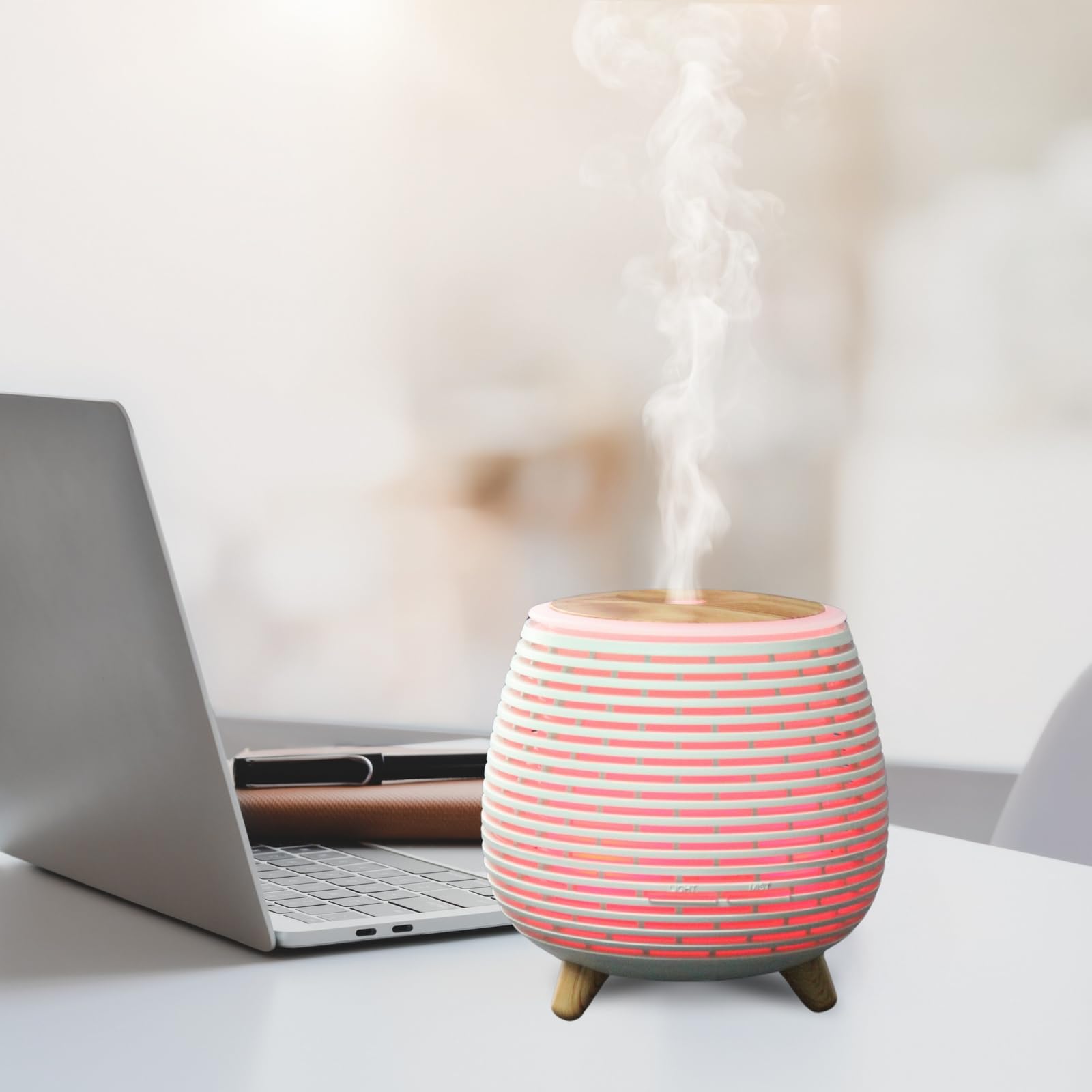 Zen'Aroma Difusor de Aceite Esencial Lola, difusor ultrasónico de aromaterapia fría difusor de Perfume eléctrico USB, 2 Modos de difusión, Apagado automático, iluminación LED, silenciador y Compacto