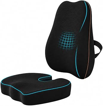 Car Seat Cushion with Lumbar Support, Memory Foam for Long Driving