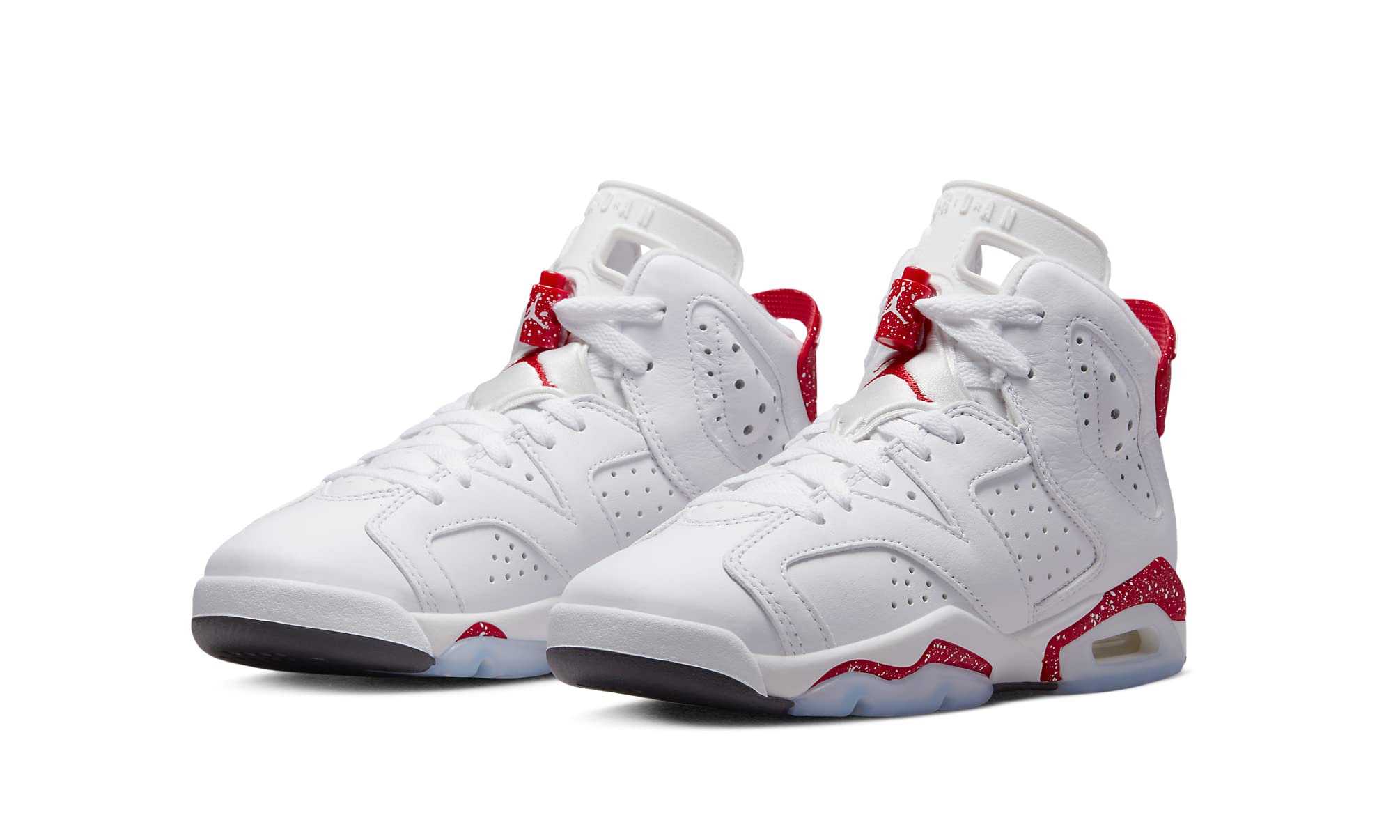Jordan Boy's Air 6 Retro (Big Kid) White/University Red/Black 6 Big Kid M