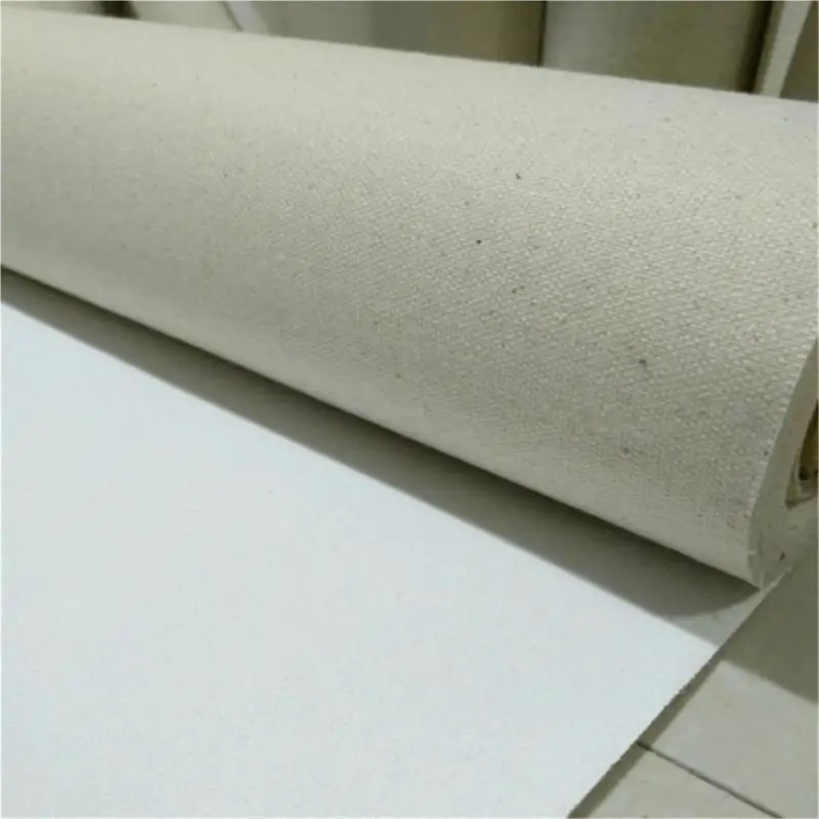 Rollo de lona de lino y algodón imprimado, 400 g/m², varios tamaños for pintura acrílica al óleo a mano(58cm X 5m)