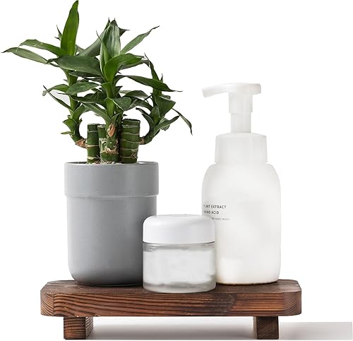 Elevadores de Madera para Exhibición Decorativa, Decoración de Encimera de Baño, Bandeja para Jabón de Platos, Bandeja de Madera para Encimera de