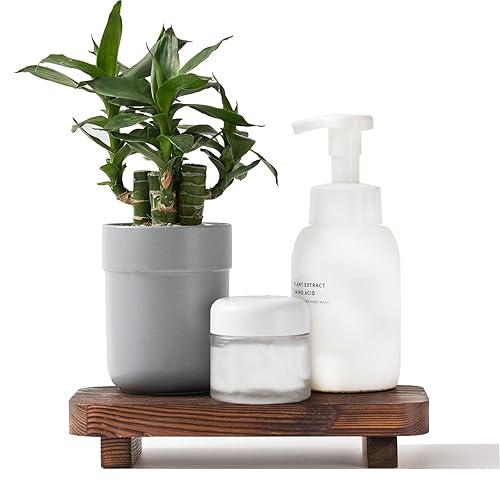 FLYIEE Wood Risers for Decor Display, Bathroom Counter Sink Decor,