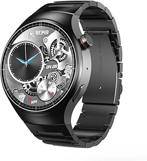 Rainbuvvy 4G Smart Watch 1.43" Screen Watch Men 2GB+16GB Upgraded SL8541E Android 8.1 Smartwatch 950mAh Call WiFi GPS Fitness Tracker Sport Watch (Steel Band)