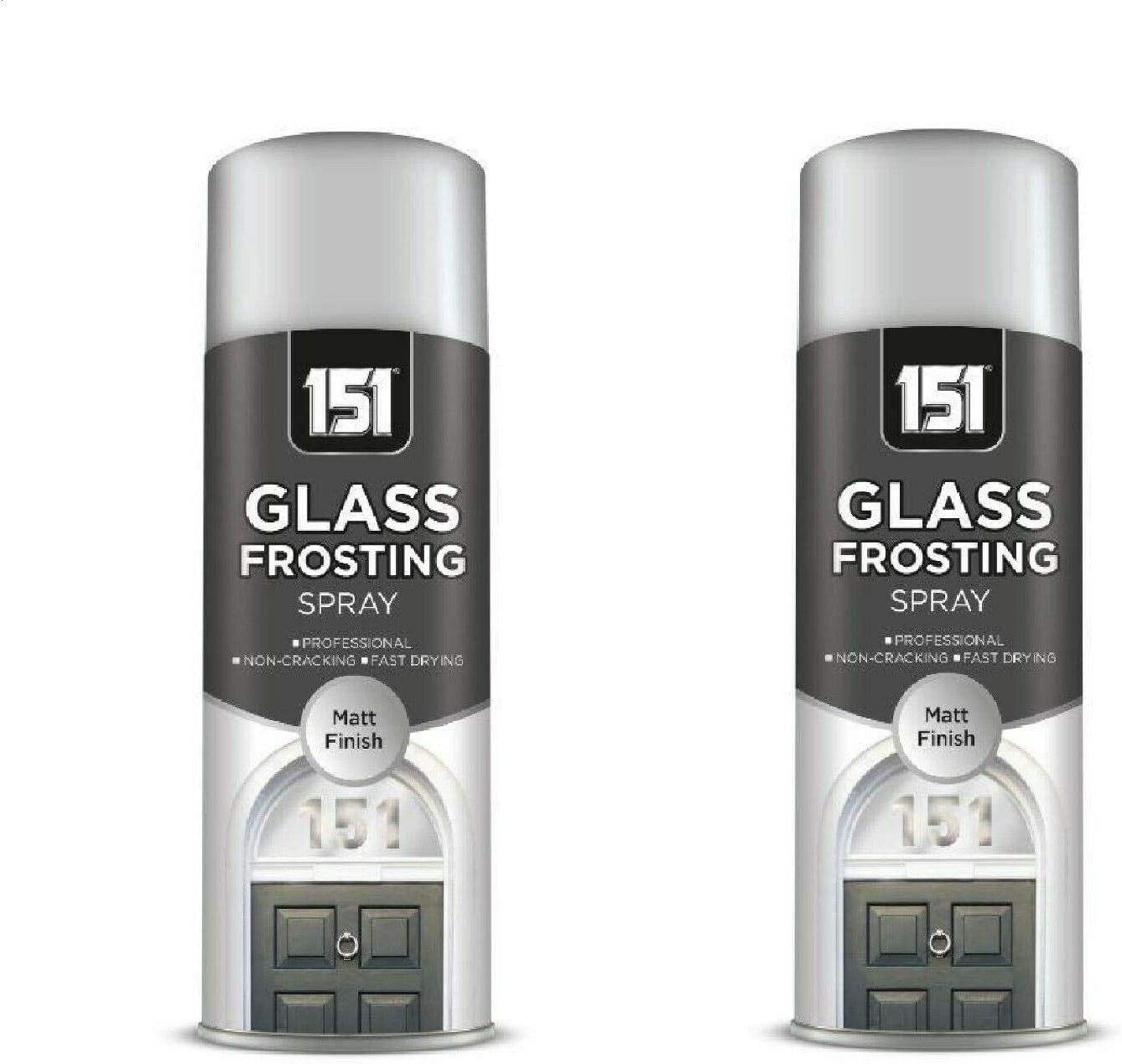 GSV Essentials Matt Finish Glass Frosting Spray, Professional Result, Non-Cracking, Fast Drying, Window Door Security, Excellent Coverage, Privacy Enhancement Spray (2 PCS)