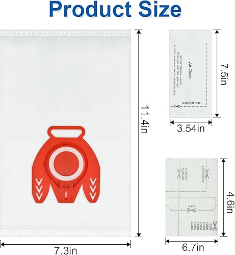 Miniatura 2 de Paquete de 10 bolsas de vacío 3D Airclean FJM compatibles con Miele