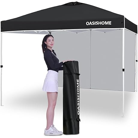 Pop-up Portable Outdoor 10' x 10' Canopy Tent with Accessories for All-around Comfort