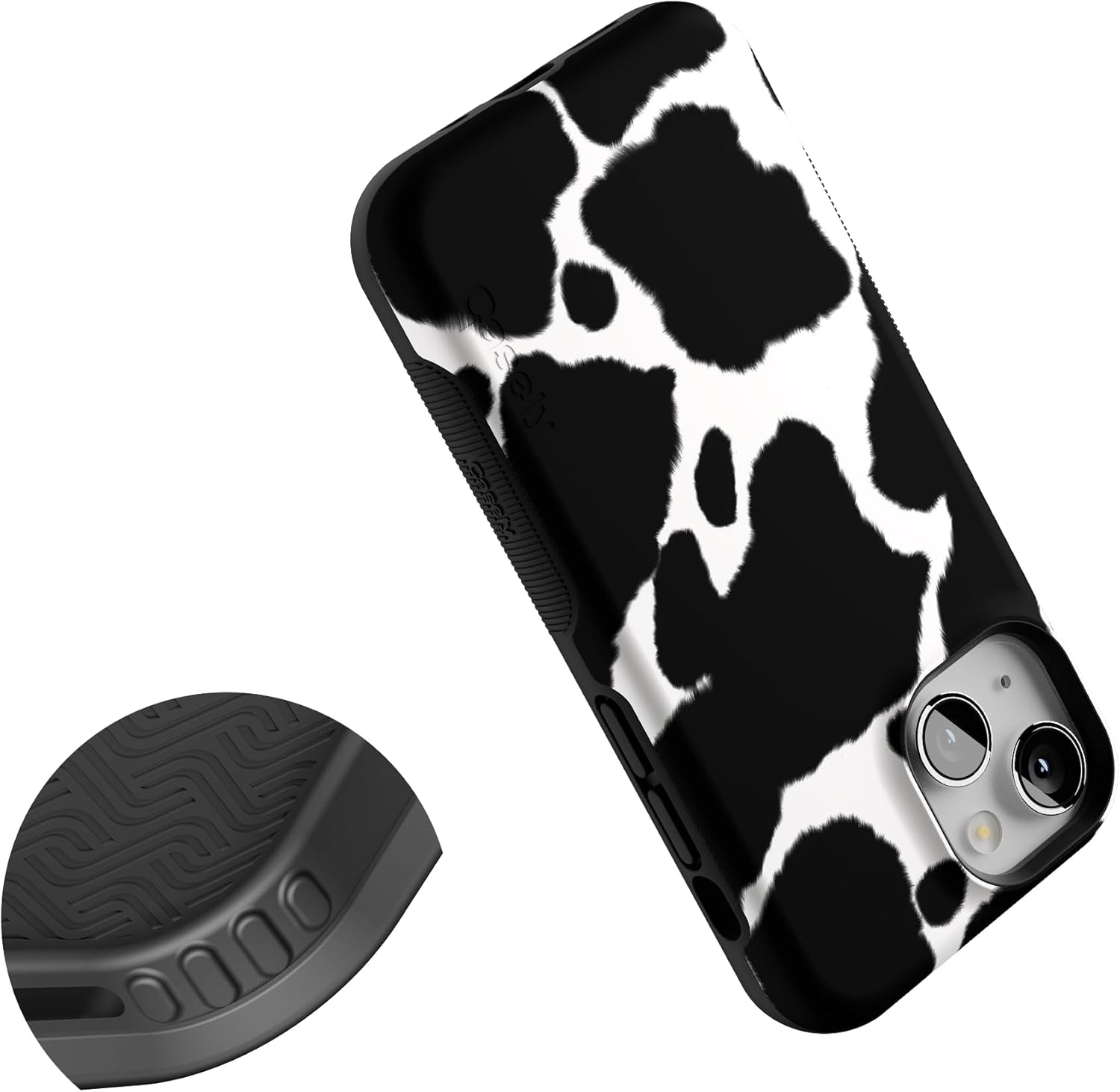 Casely iPhone 13 Mini Case | Current Mood | Cow Print | Compatible with MagSafe | Bold Protective Design