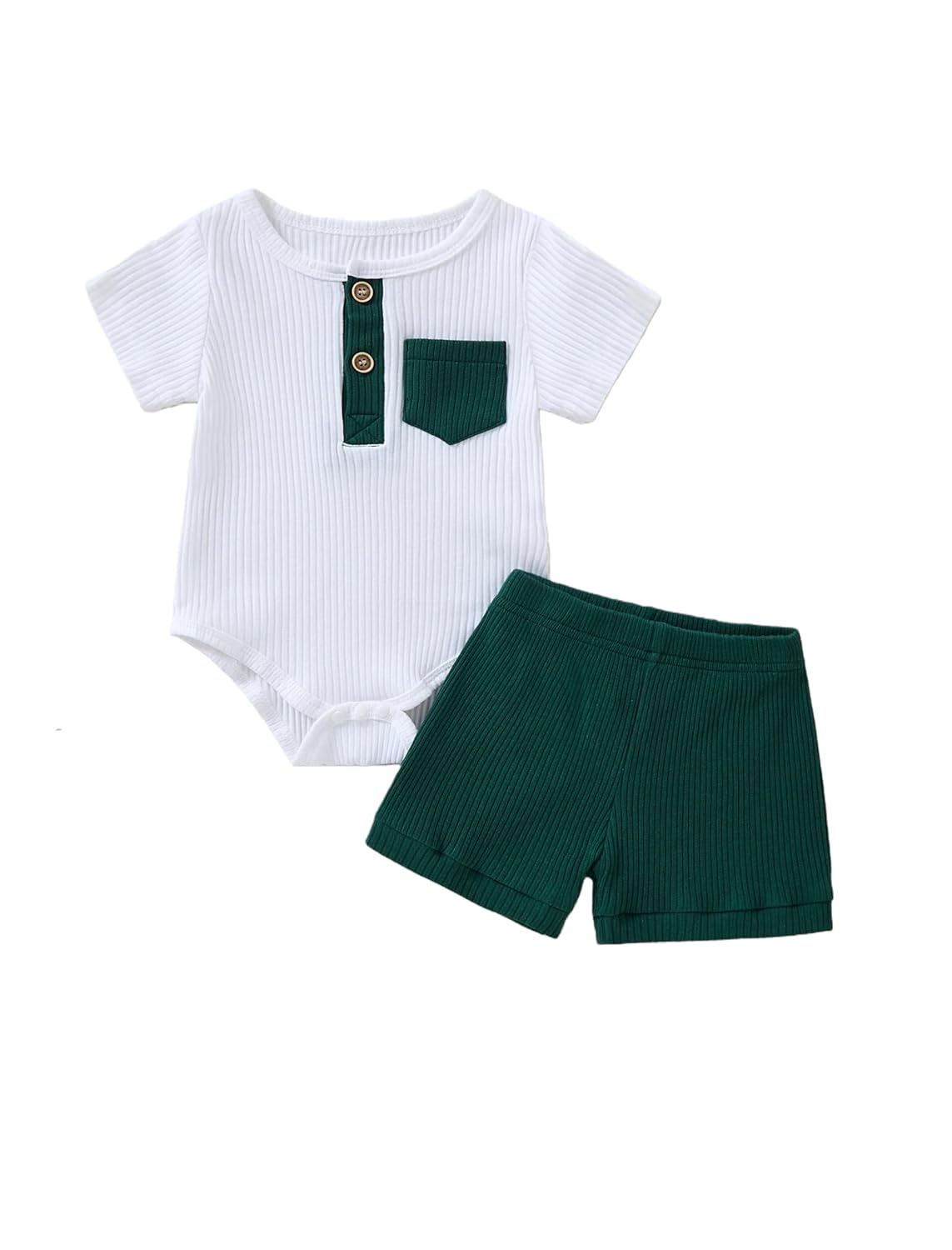 Baby Boy Outfits 2 Piece Short Sleeve Romper Top And Shorts Set Baby Boy Summer Clothes 0-18M