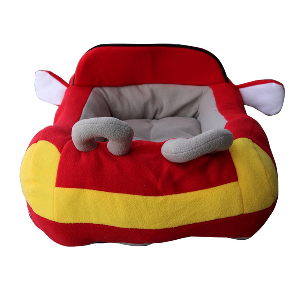 Cuccia Letto Cuscino Caldo per Cane Gato a Forma di Auto Morbido Divano Lettino Cestino per Animali (Rosso, 72 * 50 * 30CM)