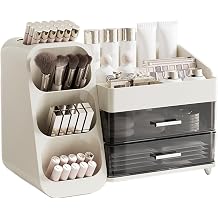 Cosmetic Organizer, Beauty Storage Case, Vanity Organizer, Makeup Storage Box, Cosmetic Organizer for Vanity, Jewelry, Brushes, Makeup Tools, 35x19x25 Cm Compact Vanity Storage Solution |