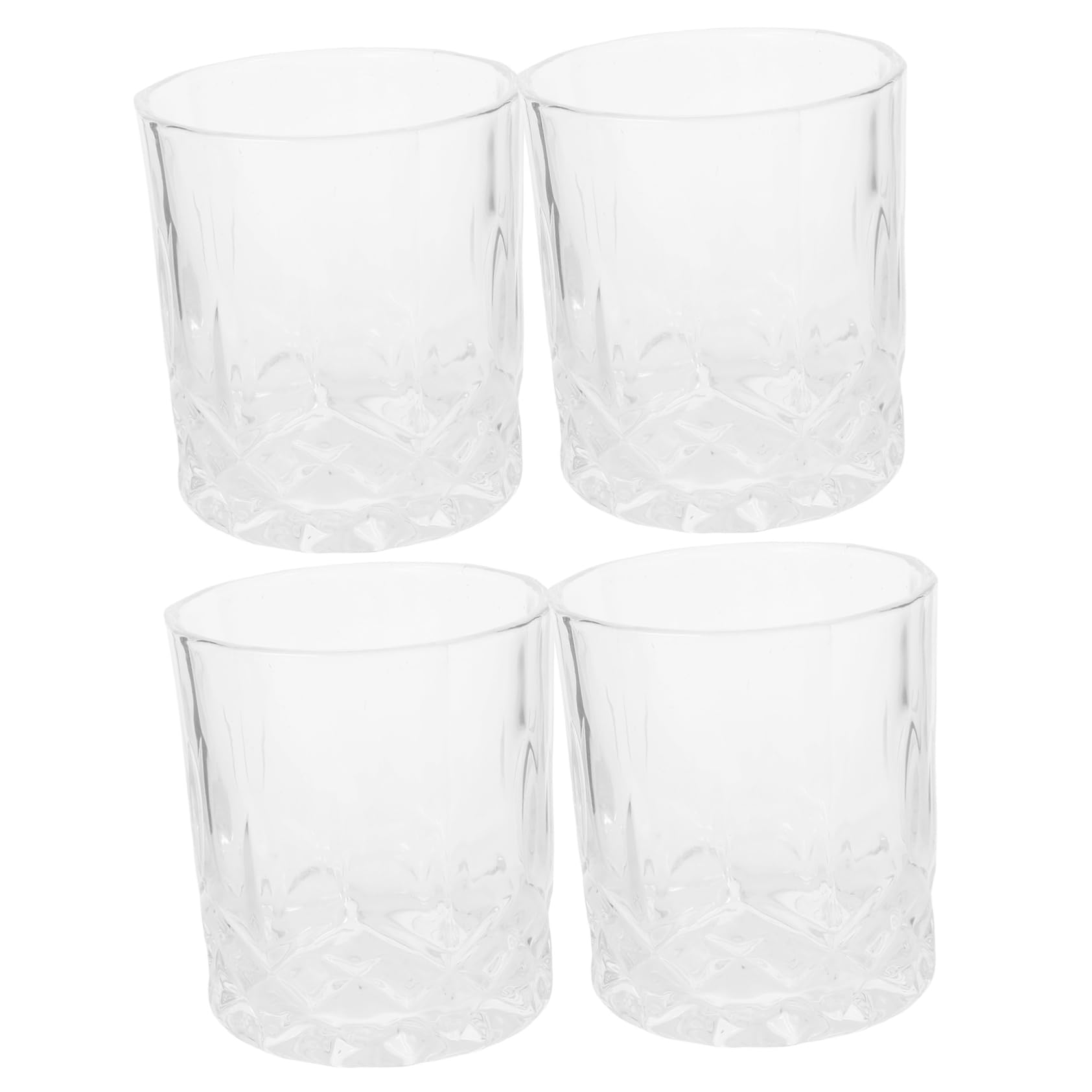 Verres à whisky 200ml lot de 4 en verre délicat pour bar à domicile au design simple