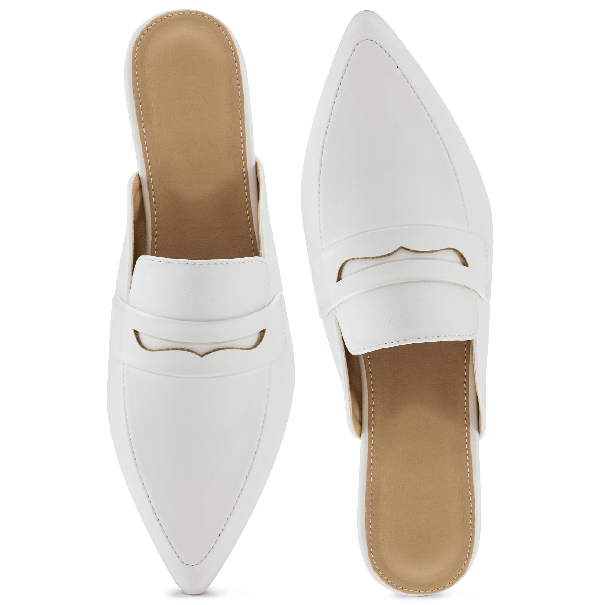 Mules for Women Slingback Flats: Comfortable Pointed Toe Backless Loafers Business Casual Shoes Dressy Slides 2026