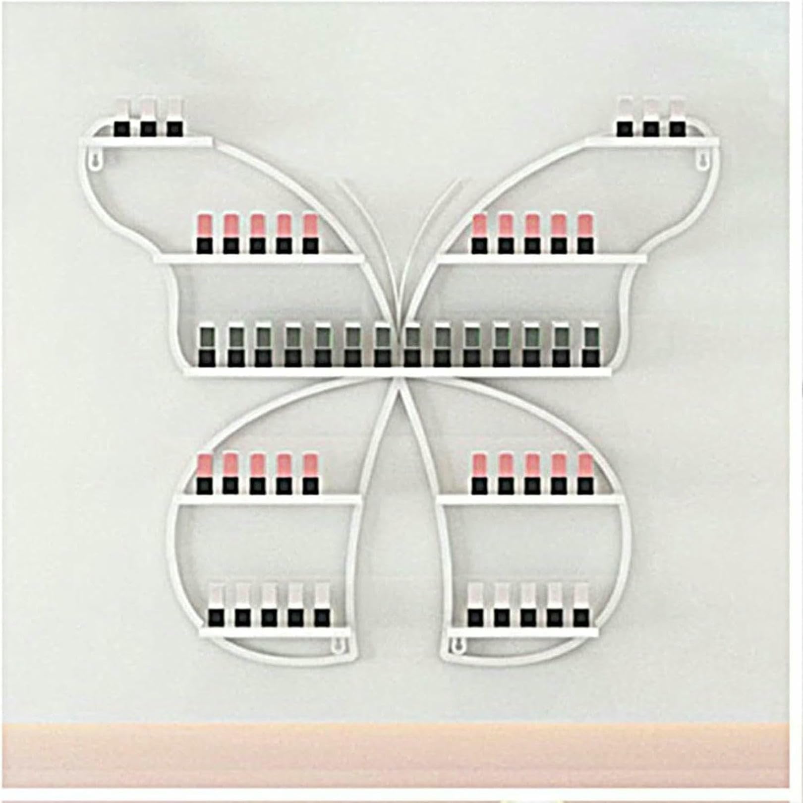 Estante metálico de Pared para Guardar esmaltes de uñas, Estante de exhibición de Pared, Soporte para frascos de aceites Esenciales y perfumes.