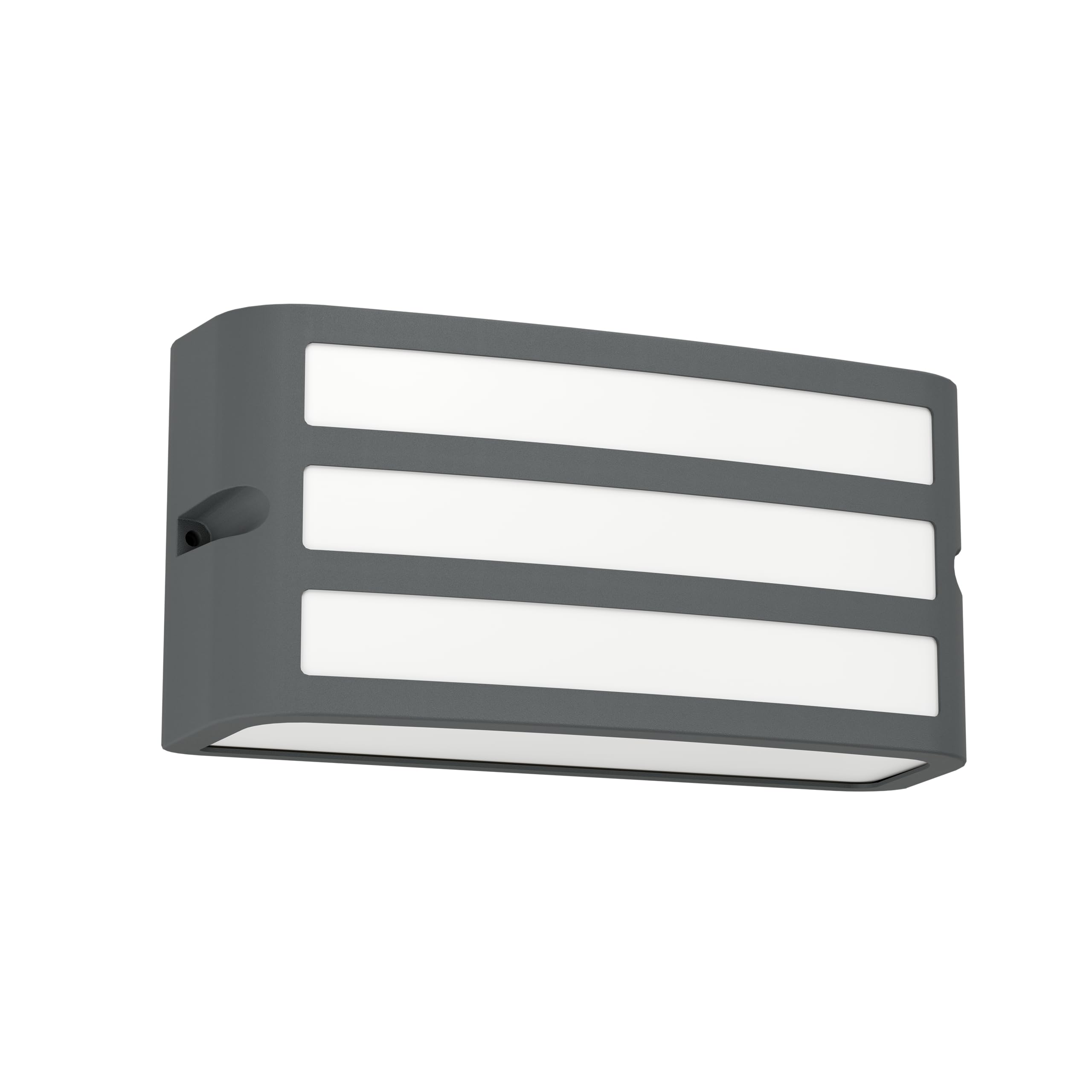 Eglo Outdoor Wall Light Fixture Camarada, External Porch Lighting, Rectangular Outside Spotlight, Flat façade lamp, Anthracite Metal, E27 Socket, IP54