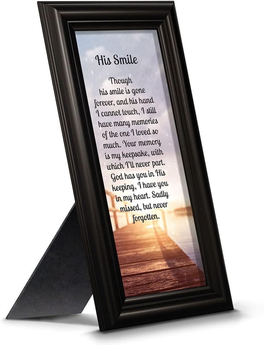 Sympathy Gifts for Loss of Mother, Condolence Gift, In Loving Memory Memorial Gifts for loss of Wife, Mom, Grandma or Sister, Bereavement Gifts to Remember Her Smile, Memorial Picture Frame, 2181CH