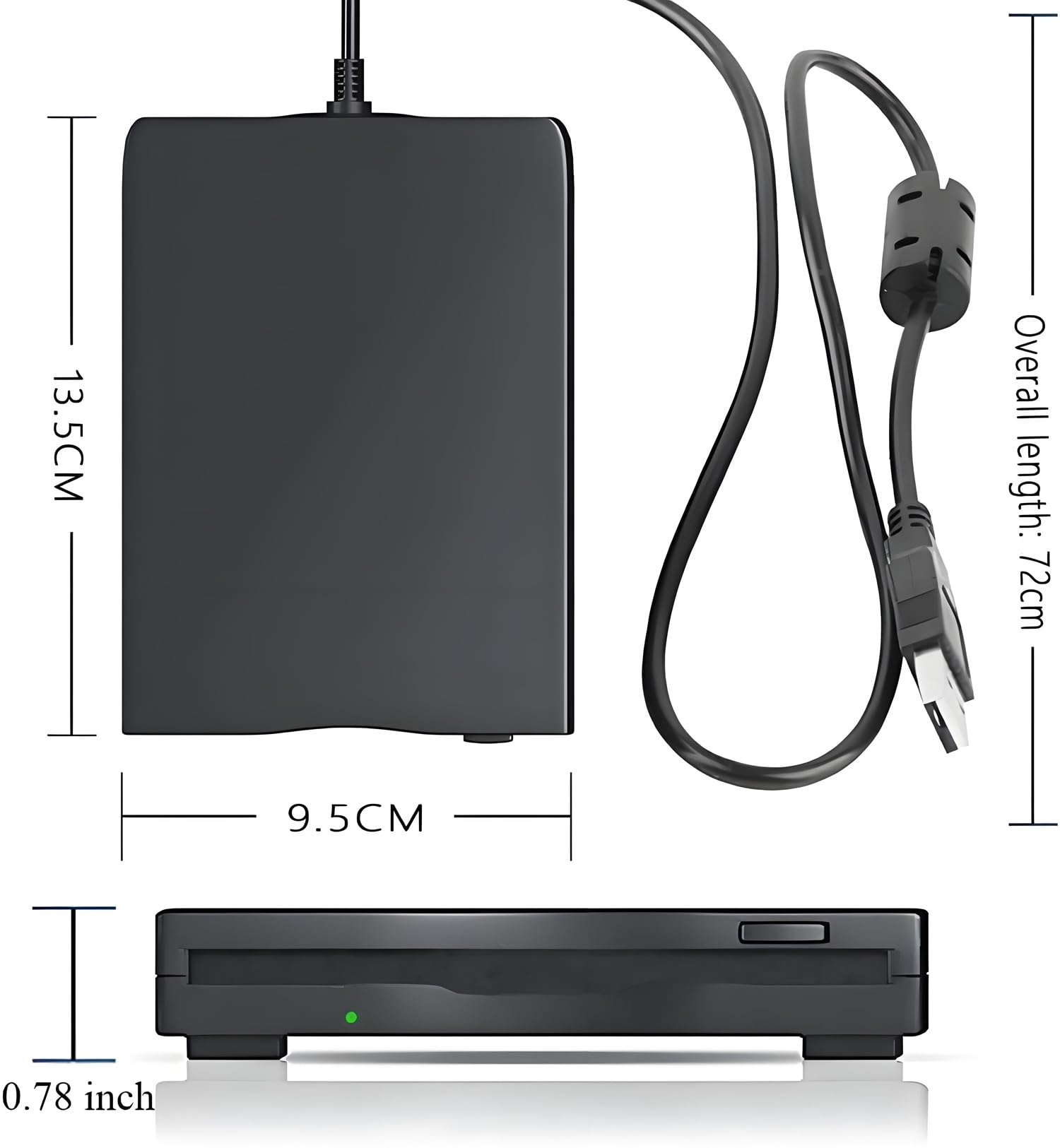 Lector de disquetes externo, Plug and Play, lector de disquetes USB 3,5" USB 1,44 MB FDD portátil para PC Windows/XP/7/8/10/11