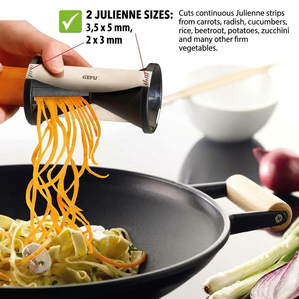 GEFU Spiralna krajalnica spiralna SPIRELLI, świeże spaghetti warzywne w mgnieniu oka