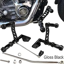 Forward Controls Pegs Levers Linkages for Harley Dyna Street Bob 2006-2017, Low Rider 2000-2012, Super Glide 2000-2015 Models (Black)