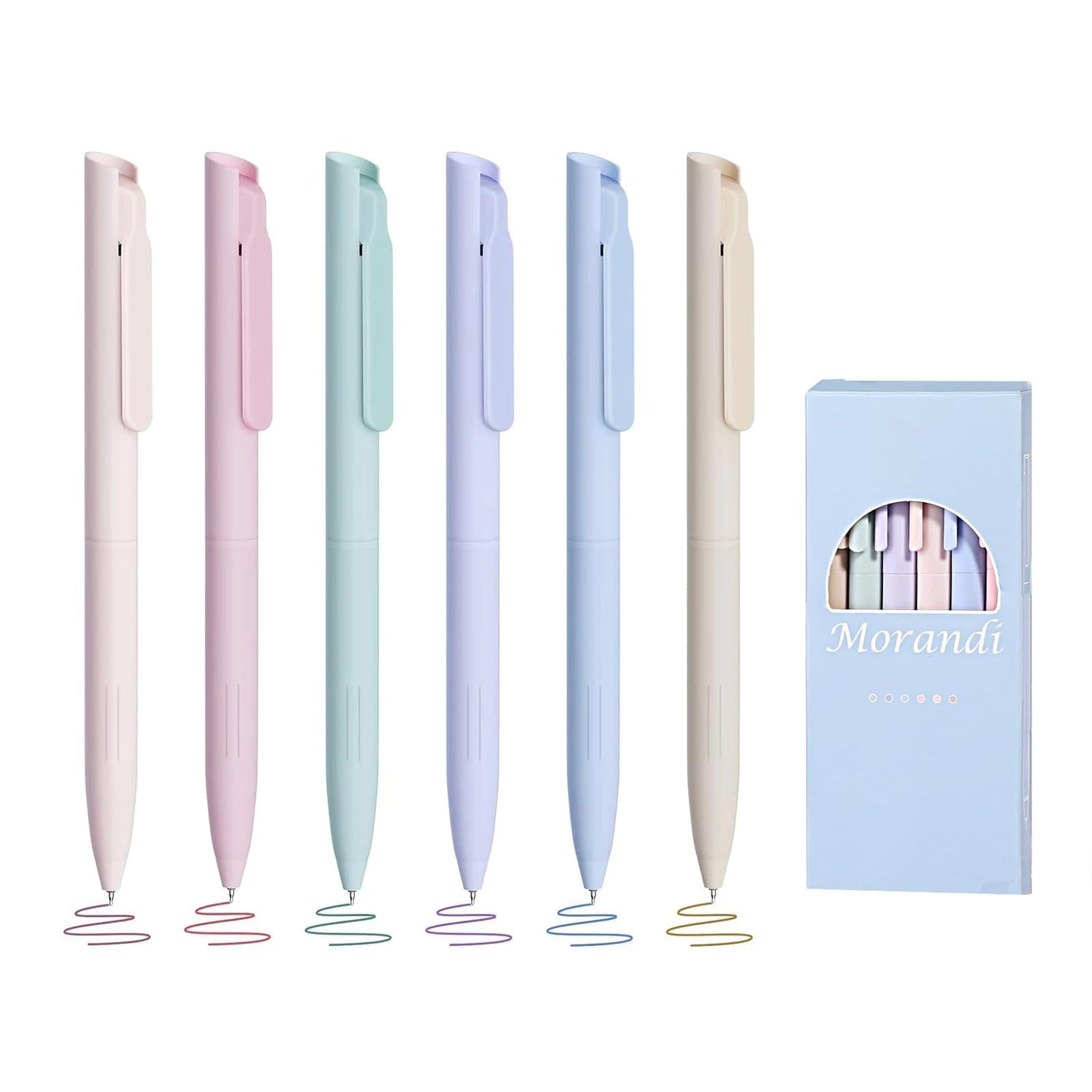 YSFVNP 12 PCS Aesthetic Pens, Pastel Gel Pens Aesthetic Stationery, Stationary 0.5mm Cute Stationary Smooth Writing Pastel Stationery for Writing School Stationery Supplies University Essentials