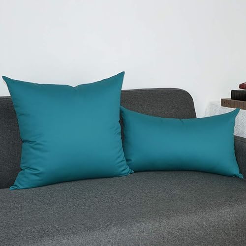 Miniatura 3 de Coddsmz Paquete de 4 fundas de almohada decorativas 100% algodón, fundas de cojín cuadradas, fundas de almohada sólidas para el hogar, cama, sofá,