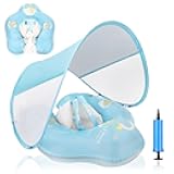 Baby Pool Float with Canopy and Safety Seat,Infant Swim Float & Pool Float & Baby Water Float & Swimming Floats UPF50+ UV Protection for Kids from 3 to 36 Months.(S:3-12 Month/L:6-36 Month)