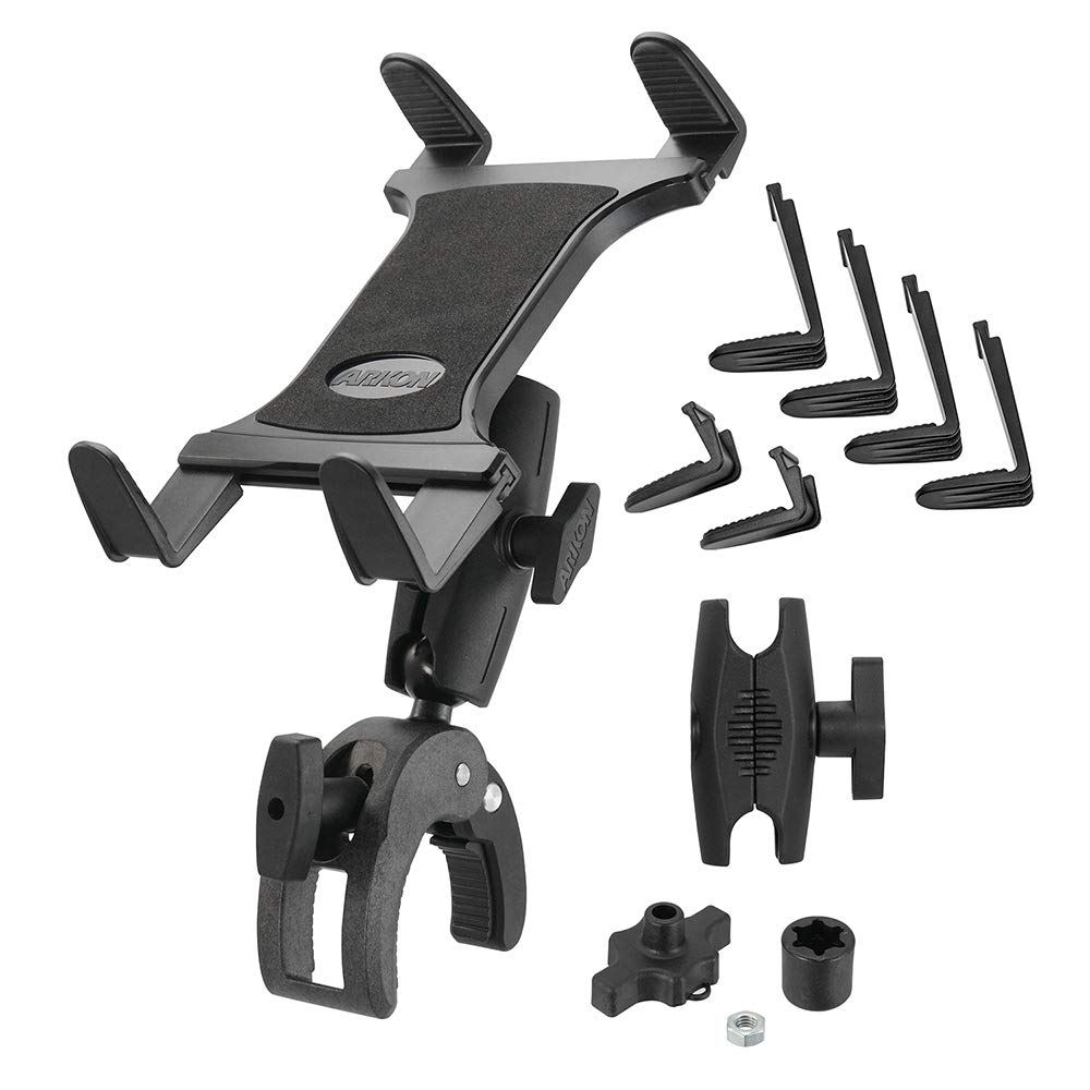 ARKON Mounts - Tablet Holder with Clamp Mount Corrosion-Resistant Tablet Stand w Sturdy Clamp Security Knob Feature Two