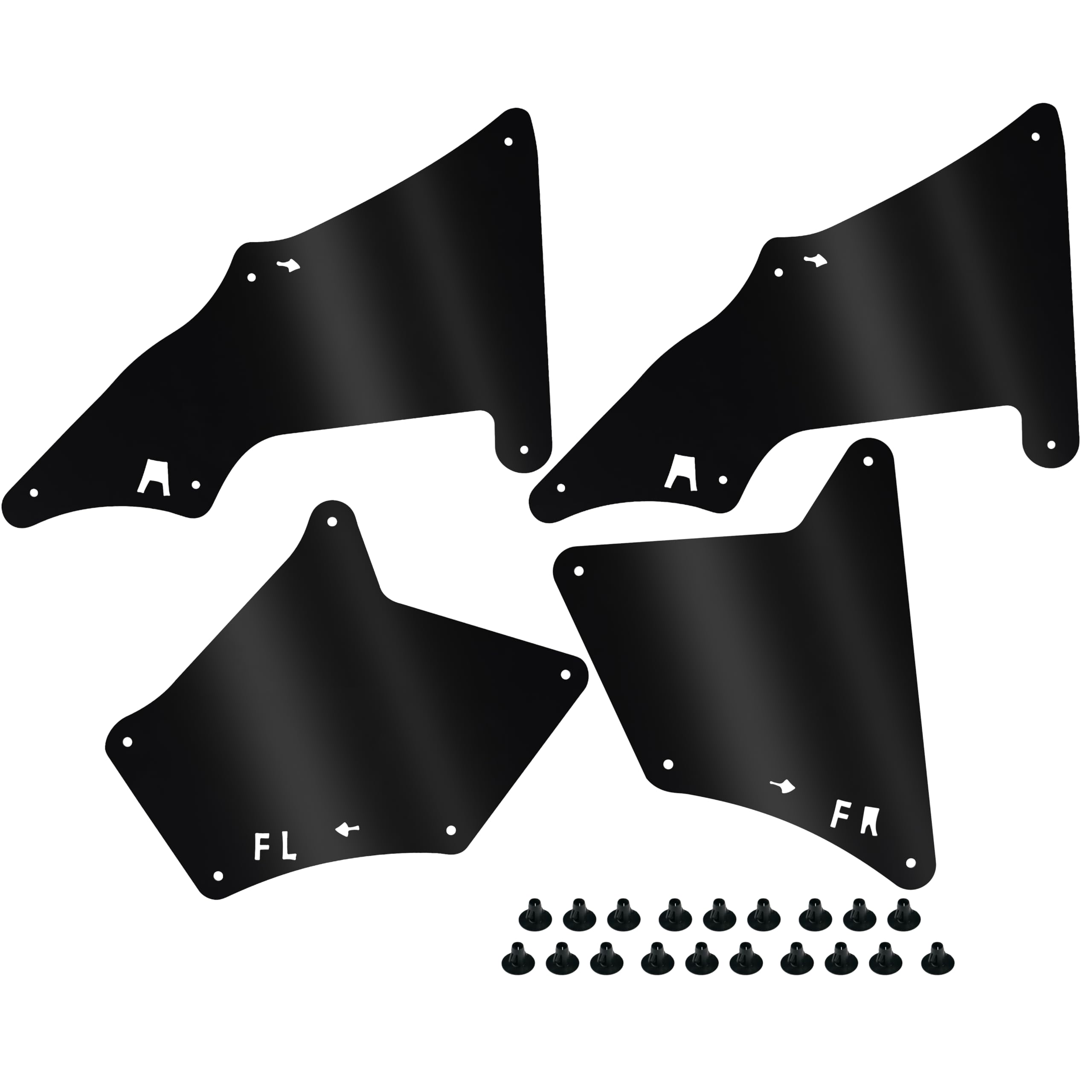 HECASA Splash Guards Fender Liner Shields Compatible with 2003-2022 Toyota 4 Runner 2007-2014 FJ Cruiser 2010-2020 Lexus GX460 2003-2009 GX470 Replacement for 5373535150 5373635150 5388635020 w/Clips
