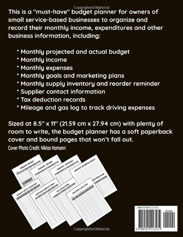 Candle Maker Business Budget Planner: 8.5" x 11" Chandler Candle Making 12 Month Organizer to Record Monthly Business Budgets, Income, Expenses, ... Info, Tax Deductions and Mileage (118 Pages) image 3