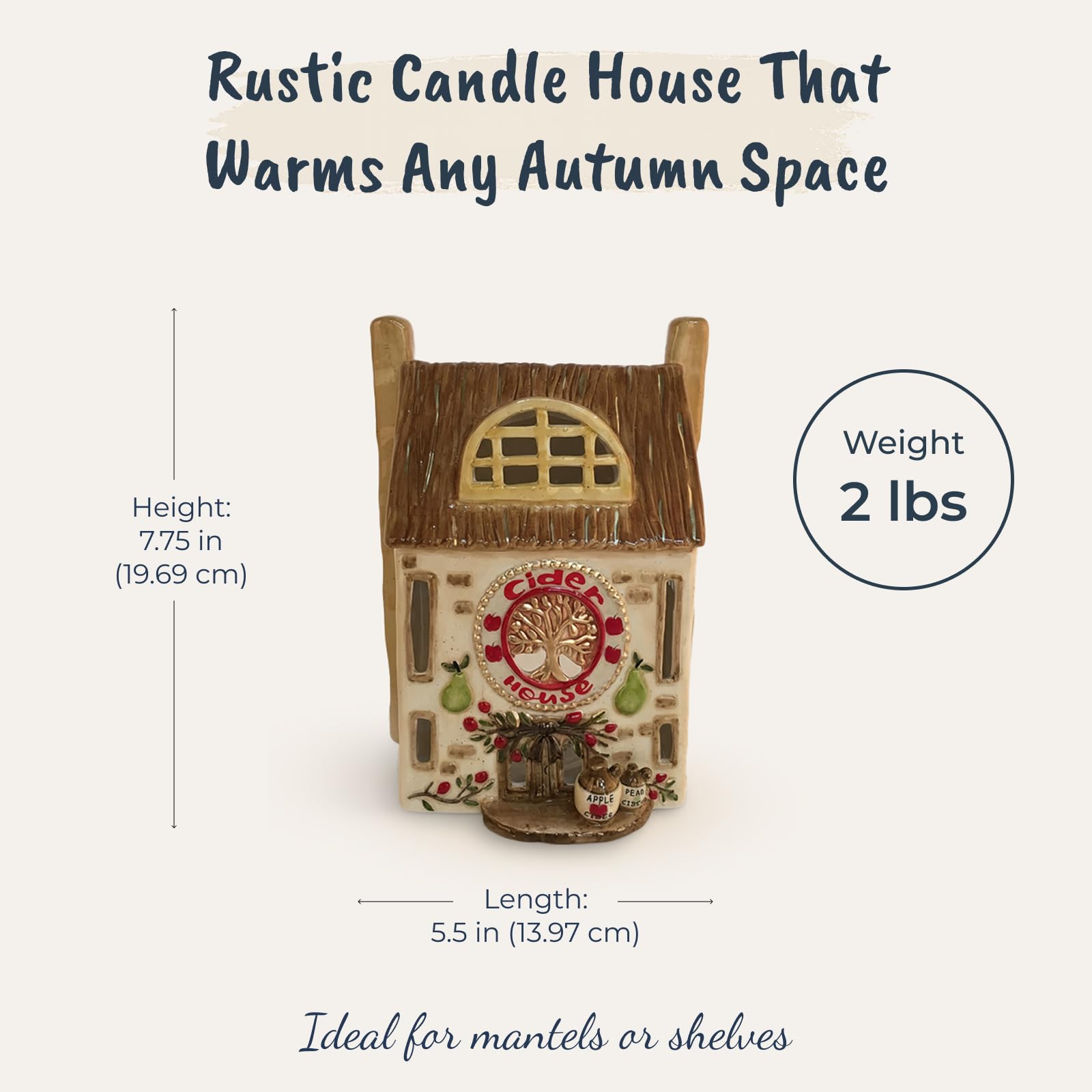 Amazon.com: Blue Sky Clayworks The Old Cider Candle House, Ceramic