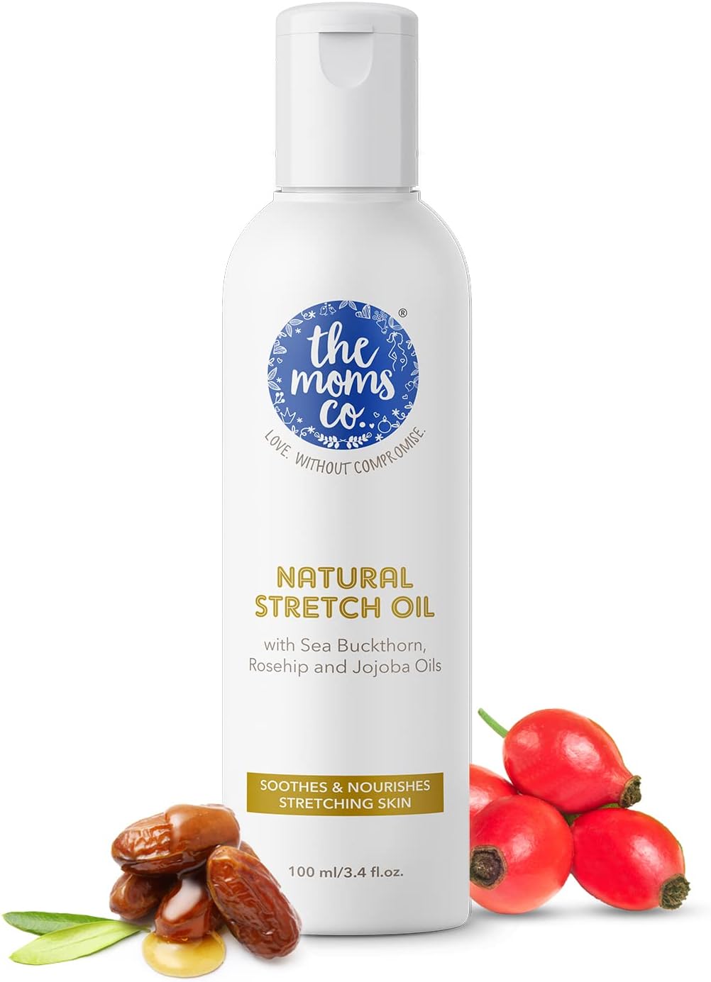 The Moms Co. Natural Stretch Oil to Reduces stretch marks for women| Australia-Certified Toxin-Free Stretch Mark Oil- 100 ml