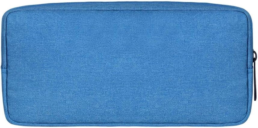 Universal Electronics/Accessories Soft Carrying Case Bag, Durable & Light-Weight,Suitable for Out-Going, Business, Travel and Cosmetics Kit（Blue）
