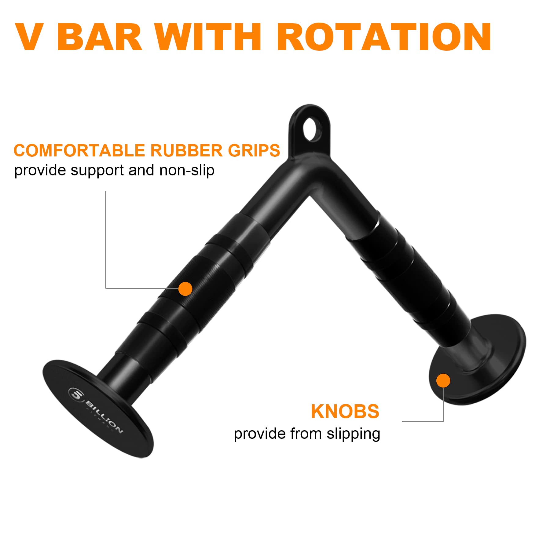 Premere Il Cavo per Tricipiti, Accessori per Il Peso, Impugnatura a con Rotazione, Tricipiti, Set Fitness, in Acciaio Massiccio