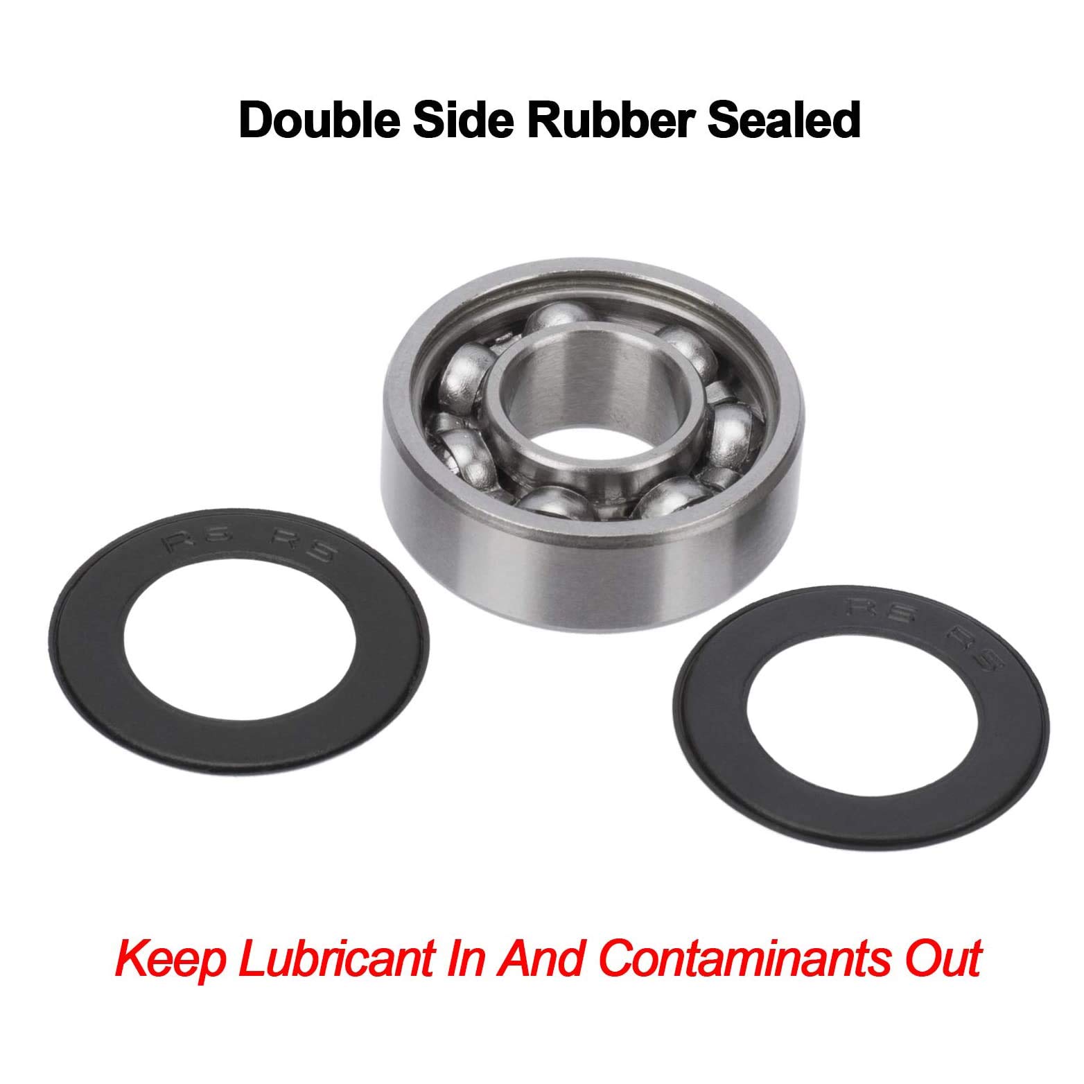 Lot De 20 Roulements à Billes 608 RS - En Métal - À Rainures - En