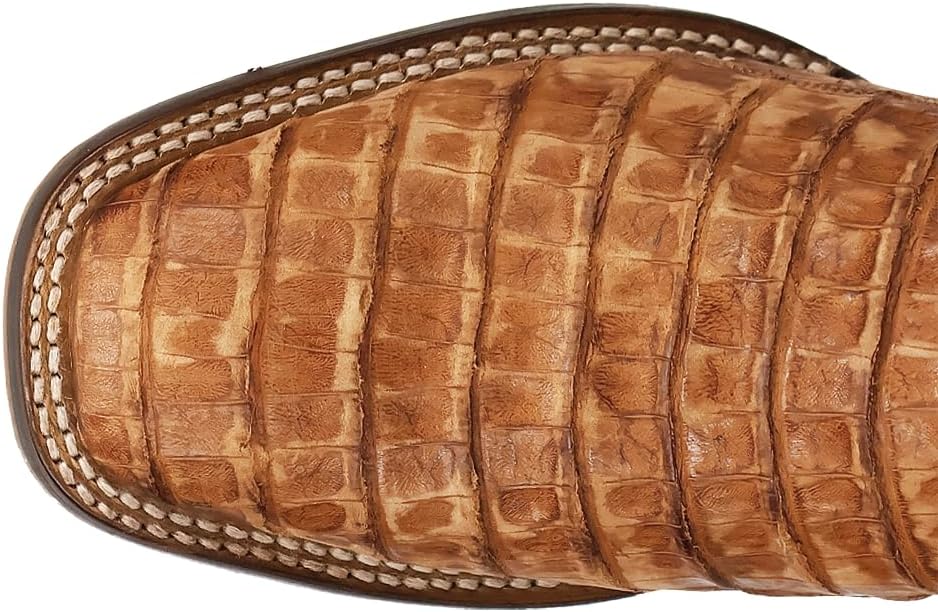 Dan Post Boots Mens Leon Embroidered Square Toe Pull On Dress Boots Mid Calf - Brown - Image 4