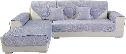 Miniatura 8 de vctops Funda acolchada de terciopelo para sofá, funda suave para sofá modular, funda antideslizante para sofá, para perros, gatos y mascotas, para